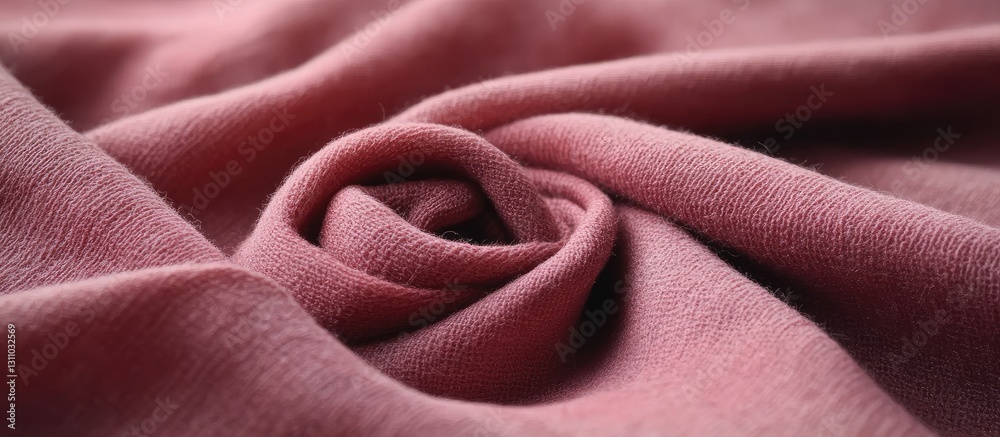 Poster close-up of smooth pink fabric with silky texture, showcasing fine details and softness, capturing e