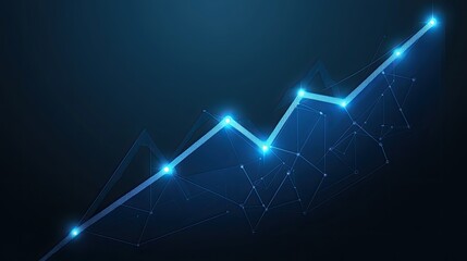 A sleek, modern line chart illustrating upward trends with a clean background and plenty of copy space.