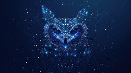 Digital Owl Abstract