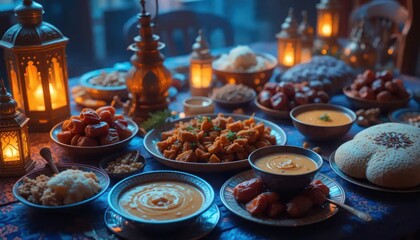 Aromatic Iftar Feast: A Table Set for Ramadan