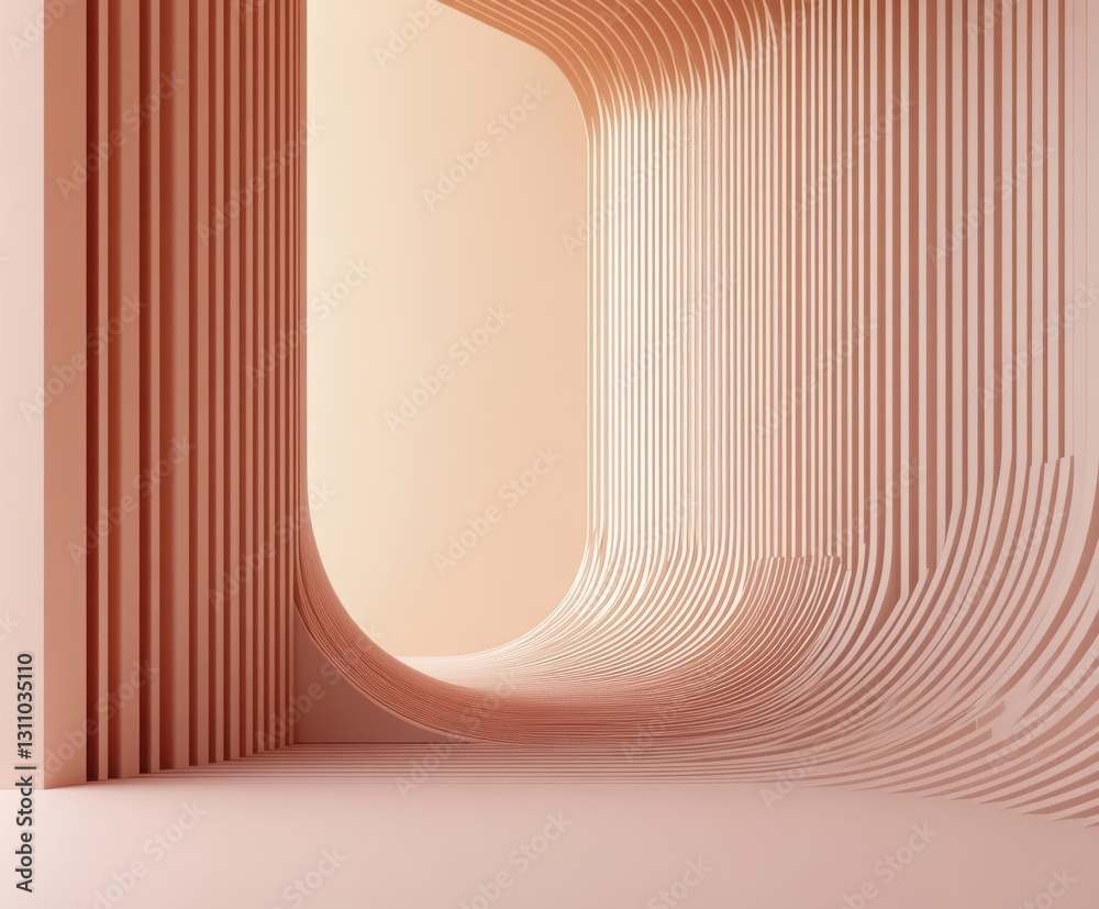 Poster abstract architectural forms: an abstract architectural composition features flowing, curved lines a