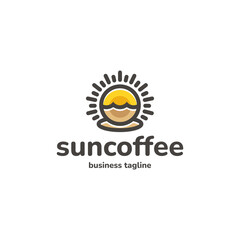 summer coffee logo vector