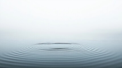 Fototapeta premium Generic Minimalist Lake Perspective Single Ripple Gray