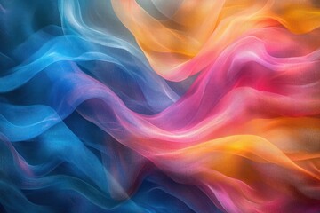 Obraz premium Vibrant Fabric Flow Abstract