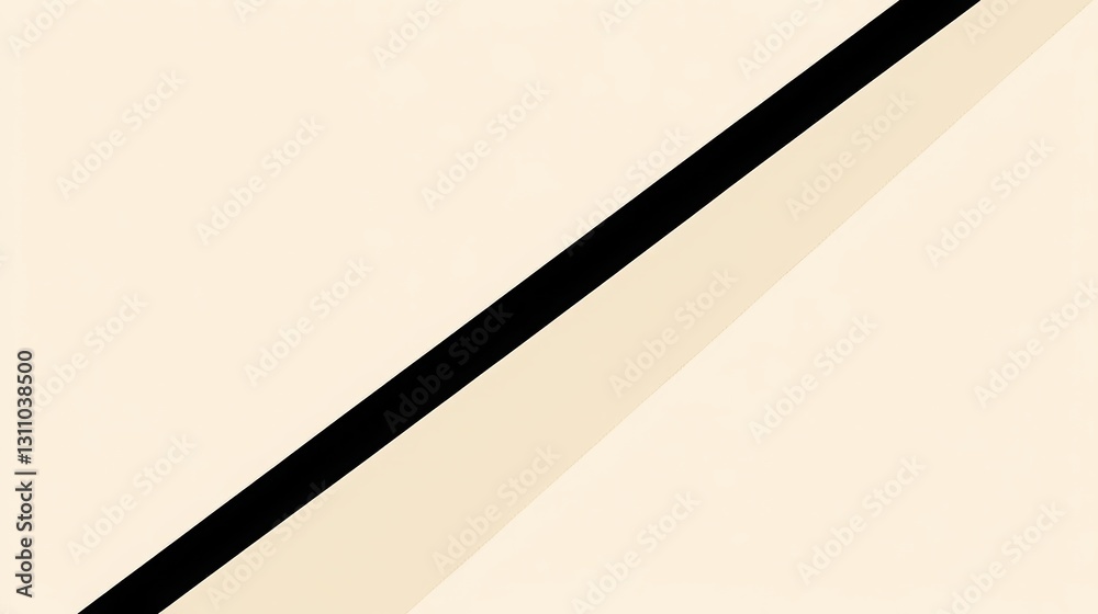 Poster diagonal elegance: a minimalist composition features a sleek diagonal black line intersecting a subt