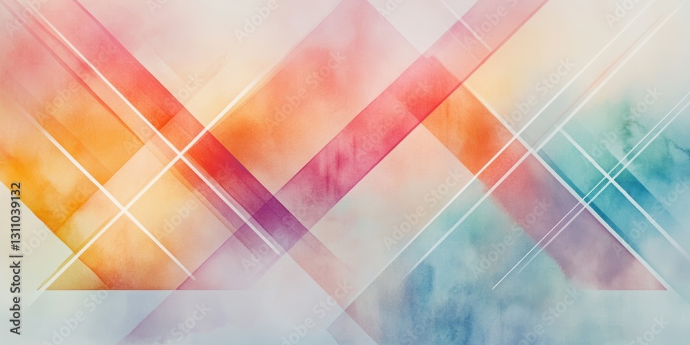 Poster abstract geometric composition: vibrant, intersecting lines create a dynamic visual experience, a ca