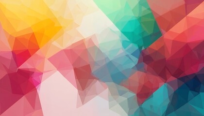 Obraz premium Abstract Colorful Polygonal Geometric Design Warm Hues Background