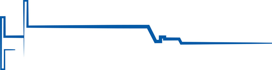 Stylish syringe icon or symbol