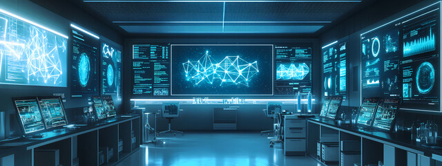 Obraz premium AI-Driven Molecular Research Lab