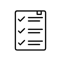 Fototapeta premium Minimalist Checklist Icon for Task Management, Productivity, and Business Planning