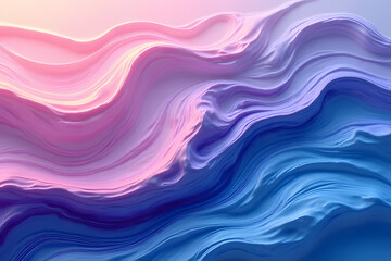 Fototapeta premium Mystical Abstract Landscape in Pastel Shades