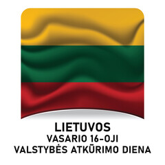 Lithuania Independence Day Flag 16 February