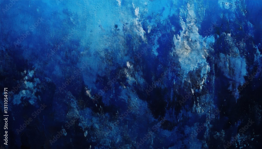 Poster deep blue abstract texture with brushstroke patterns, perfect for ocean inspired design, modern back