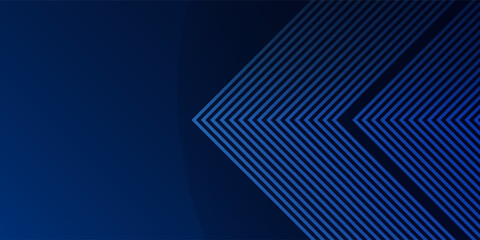 Blue abstract background with glowing arrow lines. Modern shiny blue geometric lines design. Technology futuristic  modern