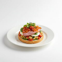 Mini Burger with Seafood or Vegetable Salad