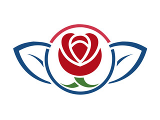 Elegant Black and White Rose Logo Design for Branding , Simple, stylized black and white rose logo, perfect for a brand needing a sophisticated, classic image.