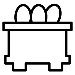 Basket Easter Holiday Line Icon