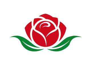 Elegant Black and White Rose Logo Design for Branding , Simple, stylized black and white rose logo, perfect for a brand needing a sophisticated, classic image.