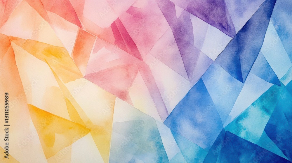 Canvas Prints rainbow abstract geometric shapes: a vibrant display of color, geometric shapes creates an eye-catch
