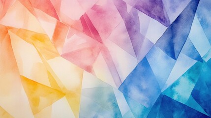 Fototapeta premium Rainbow Abstract Geometric Shapes: A vibrant display of color, geometric shapes creates an eye-catching abstract composition.