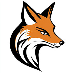 Obraz premium Stylized fox head illustration on white background