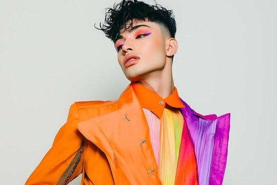 Diverse individuals confidently model fashion that challenges traditional norms, celebrating their unique identities and inclusive gender expressions.