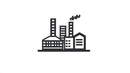 Obraz premium Industrial complex outline illustration