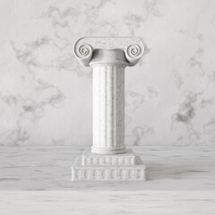 Antique pillar on a stone