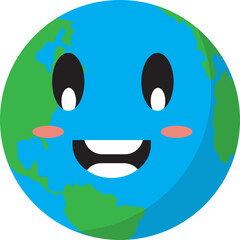 Naklejka premium World Smile Emoji