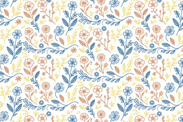 abstract floral one line pattern for textile prints home decor accessories and wallpapers
