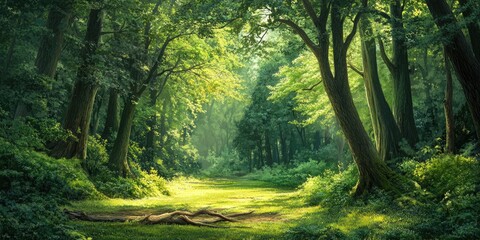 Obraz premium Sunny Forest Path