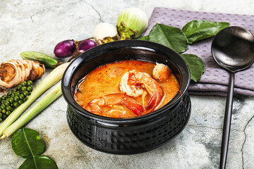 Tom Yum soup with prawn