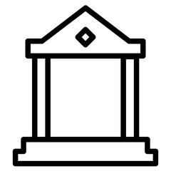 Art Gallery Museum Line Icon