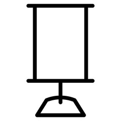 Banner Stand Frame Line Icon