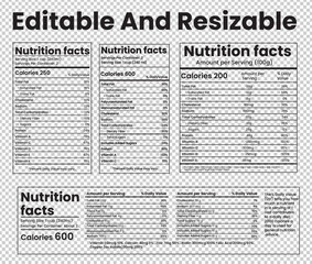 Obraz premium nutrition facts,nutrition calculator,nutrition label,supplement facts,peanut butter nutrition facts design.