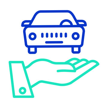 recommend clip art: Car care outline dual color icon
