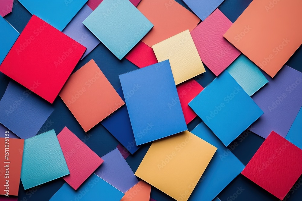 Poster colorful squares: a vibrant arrangement of colorful squares, creating a dynamic and visually engagin