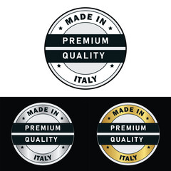 Obraz premium Made in Italy Make in Italy Organic Genuine Seal Tag Stamp Badge