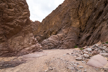 Wadi El Veshwash canyon in Sinai Peninsula