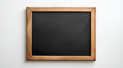 Blank Wooden Framed Blackboard Ready For Message