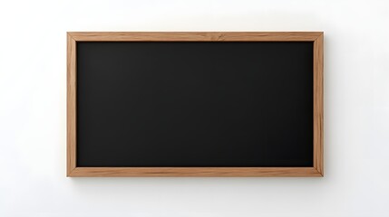 Square Black Chalkboard with Light Wood Frame