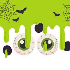 Green and Violet Spooky Happy Halloween