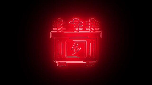 Glowing neon Demand icon isolated on black background. HD Video motion graphic animation