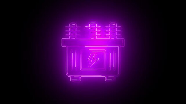 Glowing neon Demand icon isolated on black background. HD Video motion graphic animation