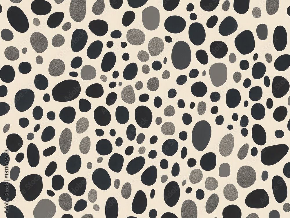 Poster abstract pebble pattern: a visually captivating abstract pattern composed of overlapping, smooth, pe