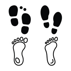 Simple Footprints and Barefoot Impressions