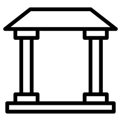 Building Estate Arch Line Icon