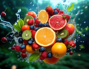 Fresh vibrant fruits bringing natural goodness to every healthy lifestyle journey