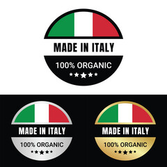 Made in Italy Make in Italy Organic Genuine Seal Tag Stamp Badge