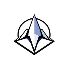 Modern Graphic Design with Sharp Angles and Minimalist Color Palette on White Background